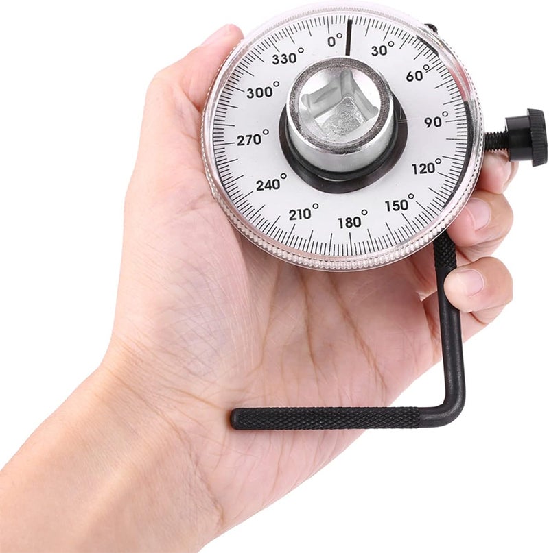 Klanata Drive Torque Angle Gauge, 1/2 Inch Adjustable Drive Angle Torsion Wrench Measure Car Gauge Tool Set 360 Degree Angle for The Fastening Of Engine and Chassis Components., QC03840 - Image 4